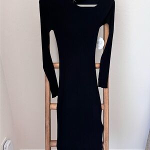 Elegant Black Long Sleeve Dress